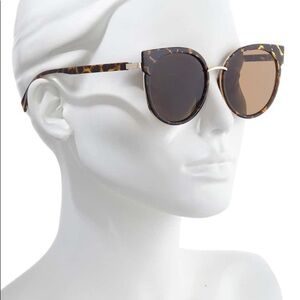 BP. 54mm round cat-eye sunglasses -brown/women